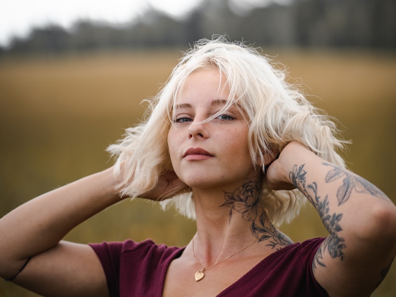 Vorher: Ungestyltes Haar